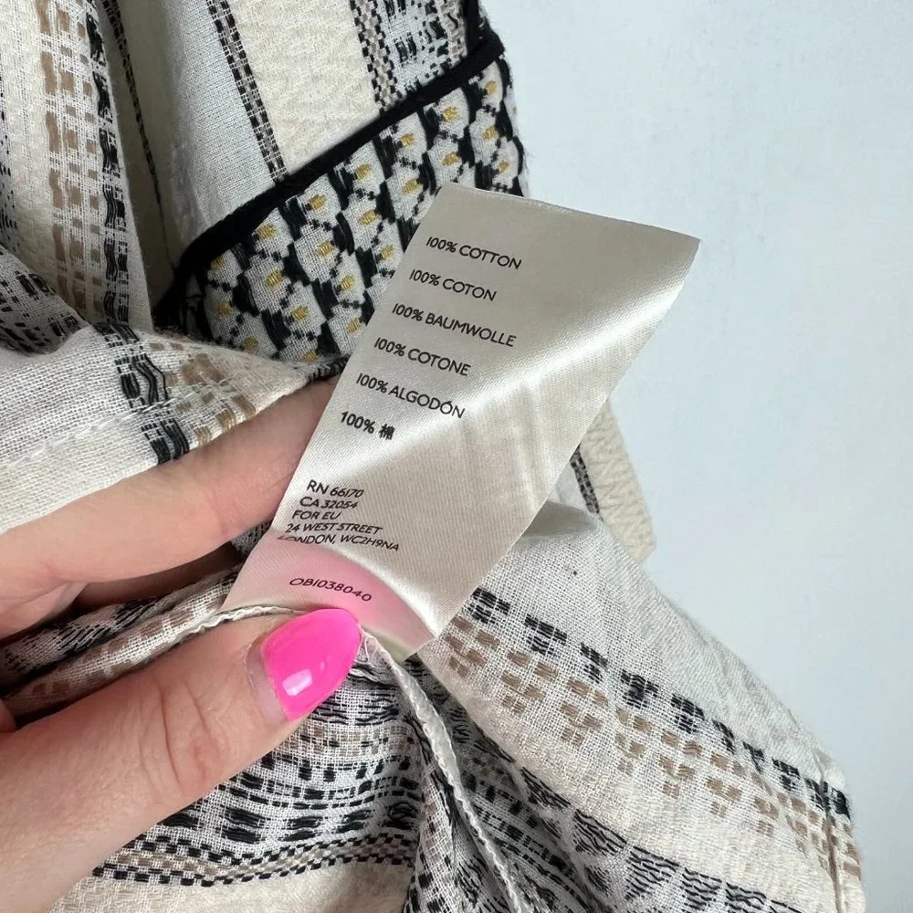 Free People Running On A Dream Top Embroidered Size Large L GUC L2537 - Picture 9 of 16